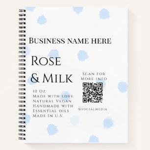 Rose Milch handgefertigte Seife QR-Code hinzufügen Notizblock