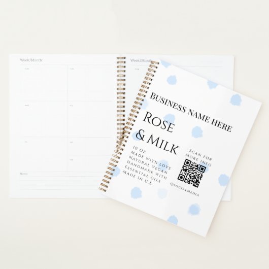 Rose Milch handgefertigte Seife QR-Code hinzufügen Planer (Anzeige)