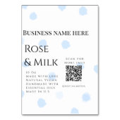 Rose Milch handgefertigte Seife QR-Code hinzufügen Tischnummer (Rückseite)
