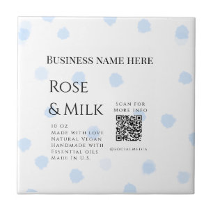 Rose-Milch-Handseife Geschäft QR-Code Detail hinzu Fliese