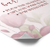 Rose Mimosa Bar Brautparty Unterschrift Poster (Ecke)