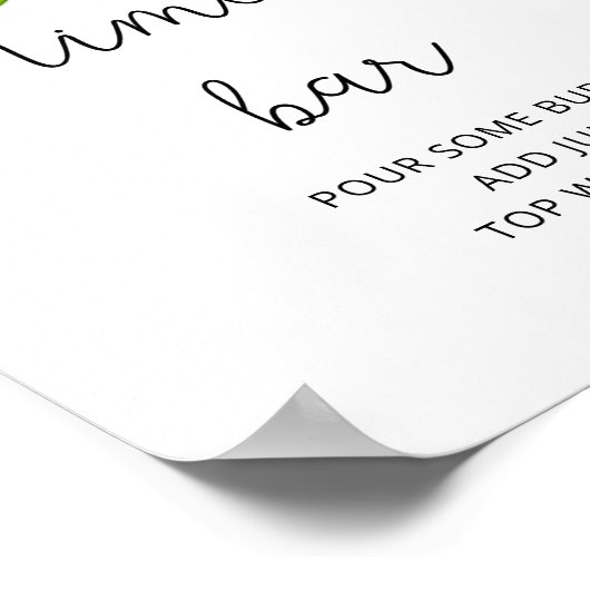 Rose mimosa Bar poster (Ecke)