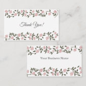 Rose Mini Danke Karte (Vorne/Hinten)