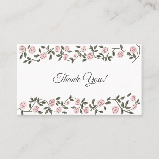 Rose Mini Danke Karte (Vorderseite)