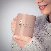 Rose Minimalist Gänseblümchen & Text Moderner Baue Kaffeetasse