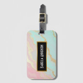 Rosé-Mint-Gold-Luxus-Popular-Kollektion Gepäckanhänger (Vorderseite Vertikal)