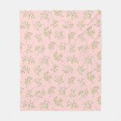 Rose Mistletoe Winter Fleece Blanket (Vorderseite)