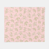 Rose Mistletoe Winter Fleece Blanket (Vorderseite (Horizontal))