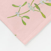 Rose Mistletoe Winter Fleece Blanket (Ecke)