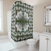 Rose mit Abstrakten Raindrops Duschvorhang (Beispiel)