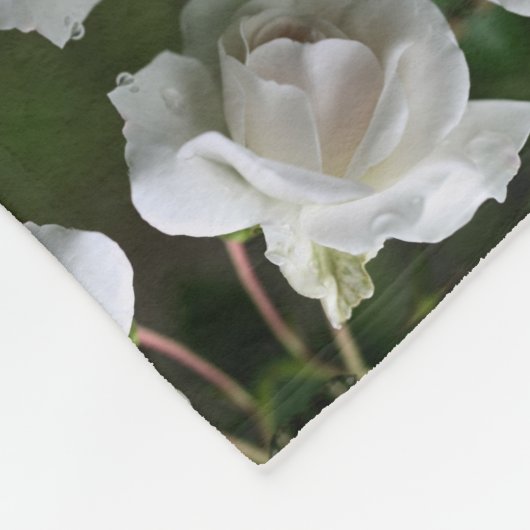 Rose mit Abstrakten Raindrops Fleecedecke (Ecke)