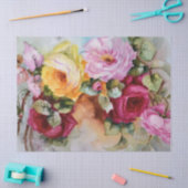 Rose mit antiken Handgemälden geben Tissue Tis Seidenpapier (Basteln)