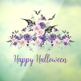 Rose mit Aquarellblütenblumen Fensteraufkleber