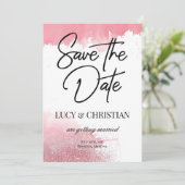 Rose mit Aquarellfarben - Einfache Gold Save the D Date (Stehend Vorderseite)