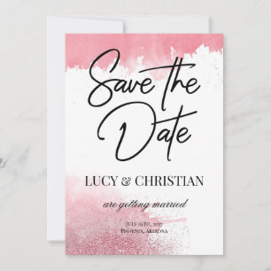 Rose mit Aquarellfarben - Einfache Gold Save the D Save The Date
