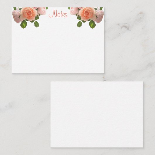 Rose mit Aquarellfarben Handschrift Vorlage (Vorne/Hinten)