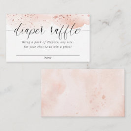 Rose mit Aquarellfarben, Rosa-Girl-Windelpreisraff Begleitkarte