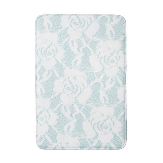 Rose mit blühenden Spitzen Badematte (Vorderseite Vertikal)