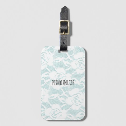 Rose mit blühenden Spitzen Gepäckanhänger (Vorderseite Vertikal)