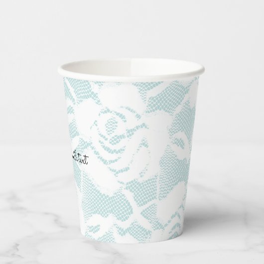 Rose mit blühenden Spitzen Pappbecher (Links)