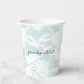 Rose mit blühenden Spitzen Pappbecher (Vorderseite)