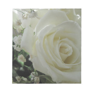 Rose mit Blumen Notizblock