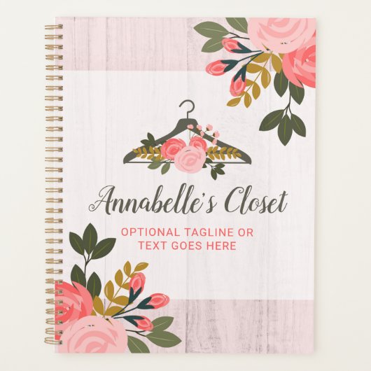 Rose mit Blumenbezug Boutique Planer (Vorderseite)