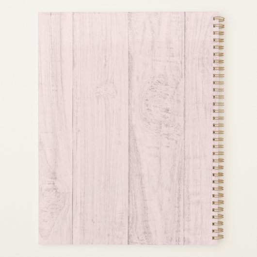 Rose mit Blumenbezug Boutique Planer (Rückseite)