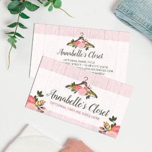 Rose mit Blumenbezug Boutique Visitenkarte