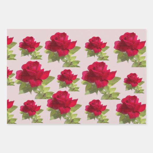 Rose mit Blumenbezug Papier Set 3 (Vorderseite 2)