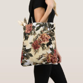 Rose mit Blumengeflecht, Peonies-Muster. Tasche (Von Nahem)