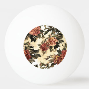 Rose mit Blumengeflecht, Peonies-Muster. Tischtennisball