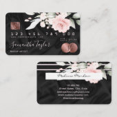 Rose mit Blumenkarte Visitenkarte (Vorne/Hinten)