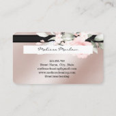 Rose mit Blumenkarte Visitenkarte (Rückseite)