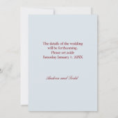 Rose mit Blumenkranz Save The Date (Rückseite)