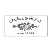 Rose mit Blumenstrauß Save the Date Hochzeit Gummistempel (Prägung)