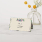 Rose mit Blumenwasser Hochzeitskarte Platzkarte (Rückseite)