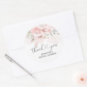 Rose mit Blütenhaut Brautparty bevorzugen Tag Runder Aufkleber (Umschlag)