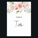 Rose mit Blütenrot Tischnummer<br><div class="desc">Rose mit Blumenrot,  Hochzeitstisch zwei Nummern. Matching-Elemente verfügbar.</div>