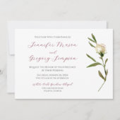 Rose mit Cranberry Einladung (Vorderseite)