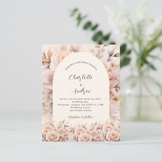 Rose mit Creme (Stehend Vorderseite)