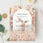 Rose mit Creme Foto Save The Date