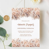 Rose mit Creme-Pfirsich Einladung