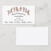 Rose mit dem Logo "Classy Clearing Services" Weiß Visitenkarte (Vorne/Hinten)