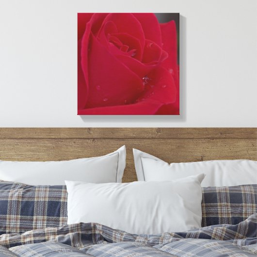 Rose mit Dew Leinwanddruck (Insitu (Schlafzimmer))