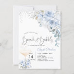 Rose mit dunkelblauer Wasserfarbe Einladung<br><div class="desc">PixDezines Brunch & Bubbly, ein Champagner-Glas und Silberkonfetti mit dustigen blauen Rose, Blume in Aquarellfarbe. DIY für jedes Ereignis, wenn Sie den Kork Pop wünschen. DIY Hintergrund. Mit unserem dynamischen Design können Sie alle Elemente bearbeiten. Klicken Sie auf "Anpassen" Link, um Bilder zu bearbeiten, zu drehen und Text / Monogramm...</div>