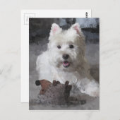 Rose mit einem neuen Spielzeug Postkarte (Vorne/Hinten)