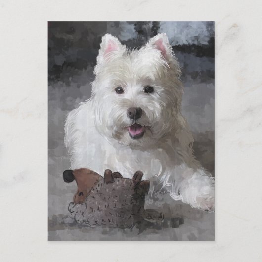 Rose mit einem neuen Spielzeug Postkarte (Vorderseite)