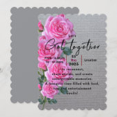 Rose mit Erinnerungen Einladung (Vorne/Hinten)