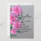 Rose mit Erinnerungen Einladung (Vorderseite)